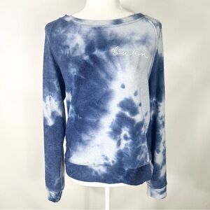 Burn Boot Camp Tie-Dye Fuzzy Sweatshirt Size Small